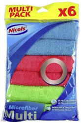 Nicols Micro Cloths Multi 32X32cm 6 pieces